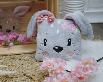 Embroidery file ITH rabbit pillow