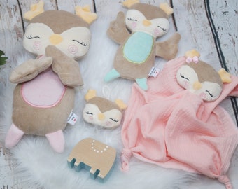 Archivo de bordado ITH búhos set para bebés