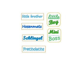 Embroidery file Labels Kids 1