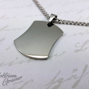 Stainless steel pendant ID day swinging incl. Engraving image 3