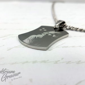 Stainless steel pendant ID day swinging incl. Engraving image 2