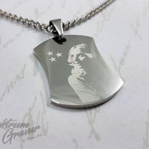 Stainless steel pendant ID day swinging incl. Engraving image 1
