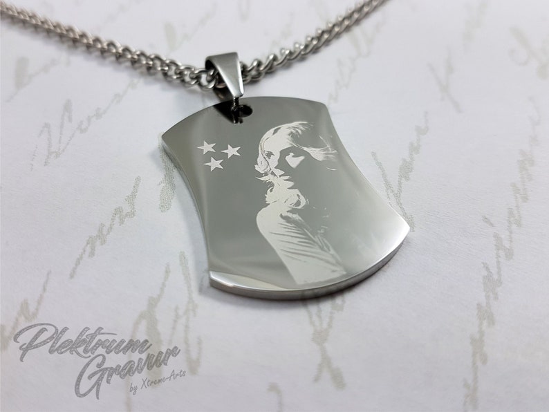 Stainless steel pendant ID day swinging incl. Engraving image 1