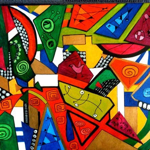 Acrylic paintings on canvas, abstract picture, decorative gift, wall decoration, modern art, painting, painting picture, unique picture