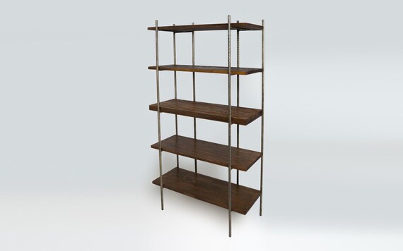 Bookcase Solid Wood Bookshelf Shelf Wooden Shelving Storage Etsy