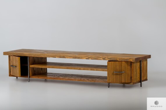 Cabinet Under Tv Cabinet Wood Tv Stand Pine Wood Living Room Etsy