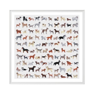 Hond Cross Stitch Patroon (Digitaal Formaat PDF) - Moderne Borduurpatronen door Tiny Cross Stitch Co