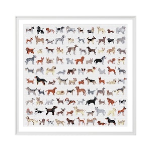 Dog Cross Stitch Pattern (Digital Format PDF) - Modern Cross Stitch Charts by Tiny Cross Stitch Co