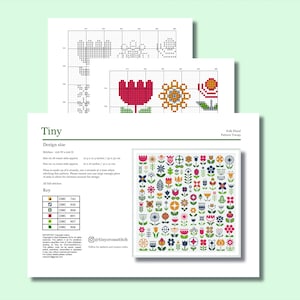 May include: Cross stitch pattern for a folk floral design with a variety of flowers, butterflies, and leaves. The pattern is 220 stitches wide and 225 stitches high. The pattern is designed to be stitched on 18 count Aida fabric, which would result in a finished size of 12.5 inches by 12.5 inches. The pattern is also designed to be stitched on 14 count Aida fabric, which would result in a finished size of 16 inches by 16 inches. The pattern includes a key with DMC floss colors.