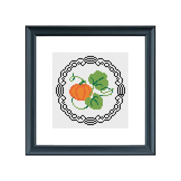 Halloween Kreuzstichvorlage (digitaler Download - PDF) - Halloween Kürbis Kreuzstichvorlage von Tiny Cross Stitch Co