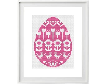 Easter Cross Stitch Pattern (Digital Format PDF) -  Cross Stitch Charts by Tiny Cross Stitch Co