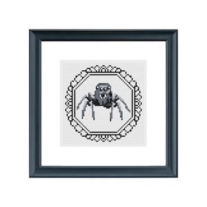 Halloween Cross Stitch Pattern (Digital Download - PDF) - Spider Cross Stitch Chart by Tiny Cross Stitch Co