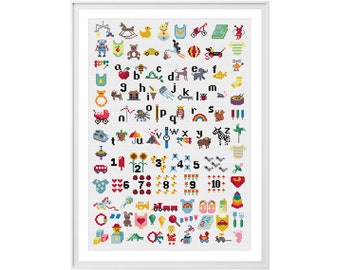 Kit De Broderie Point De Croix – Panoplie Bébé Jouets – Neuf