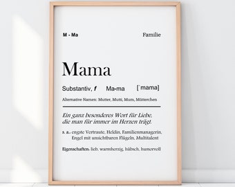 Kunstdruck MAMA Definition