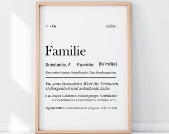 Kunstdruck FAMILIE Definition