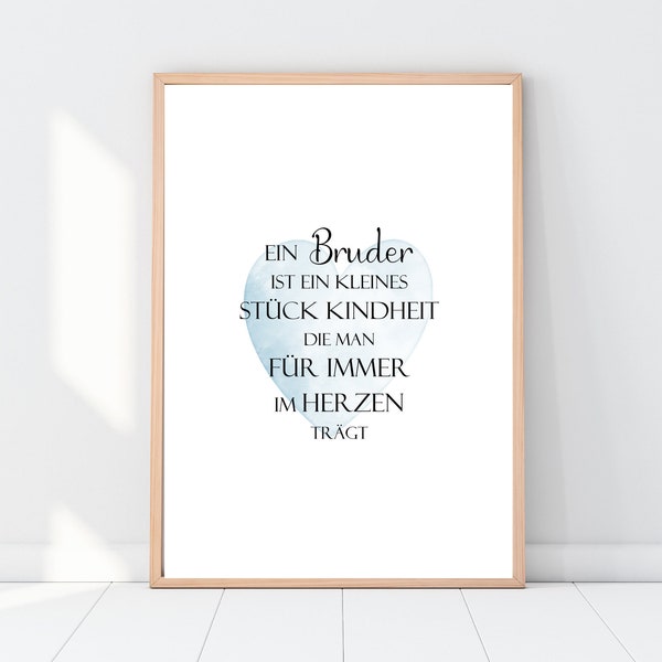 Kunstdruck BRUDER Kindheit