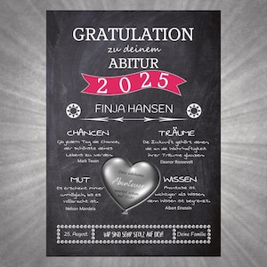 Druck GRATULATION Tafeloptik, Schulabschluss, Abitur, Bachelor, Master, Abschlussprüfung, Realschulabschluss, Meisterprüfung, Abschluss, Abi