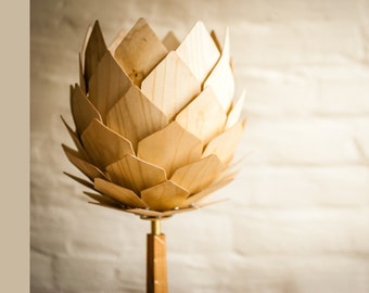 Lampadaire cylindre moderne design artichaut Lampadaire bois fleur