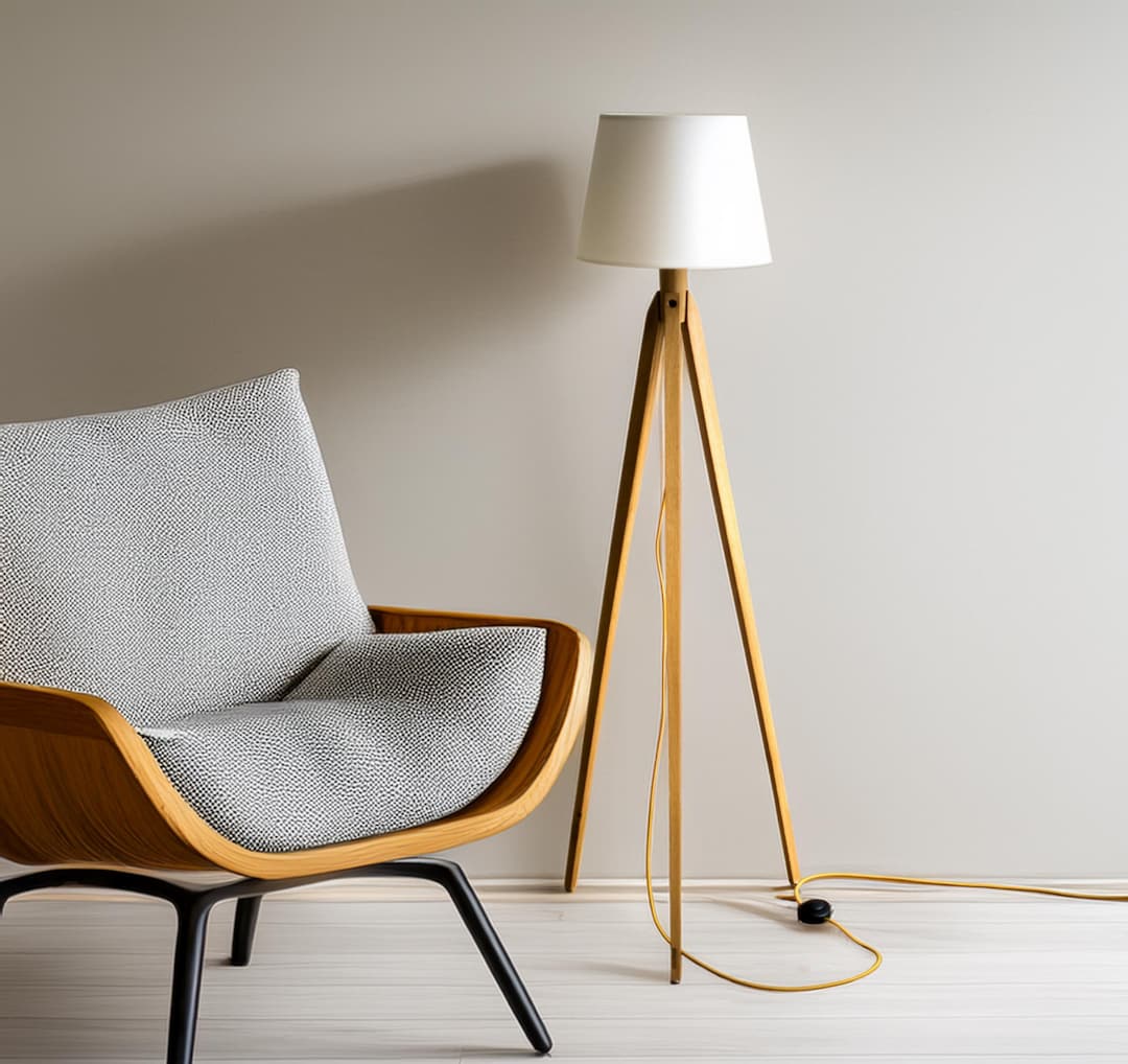 Tripod Floor Lamp Tripod Retro 60-70 Design Mid Century Cylinder