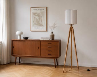 Tripod Floor Lamp Tripod Retro 60-70 Design Origami