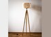 Tripod Floor Lamp Tripod Retro 60s-70s Design Wood Floor Lamp Wood