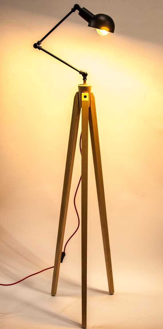 Tripod Floor Lamp Industry Wood Bauhaus Floor Lamp Tripod Industry Wood Bauhaus