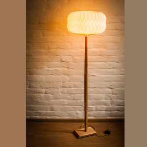 Lampada da terra design moderno lampada da terra lampada a stelo origami carta carta luce calda