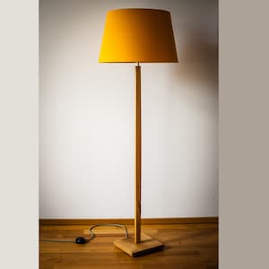 Floor Lamp Retro 60-70 Design mid century cylinder retro gold yellow