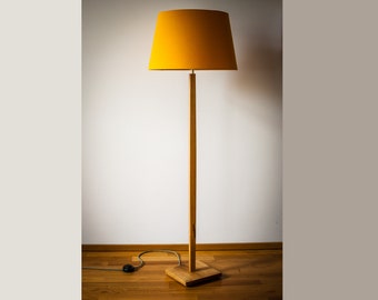 Floor Lamp Retro 60-70 Design mid century cylinder retro gold yellow