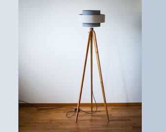 Lampadaire trépied trépied rétro années 60 - 70 lampadaire design cylindre lampadaire