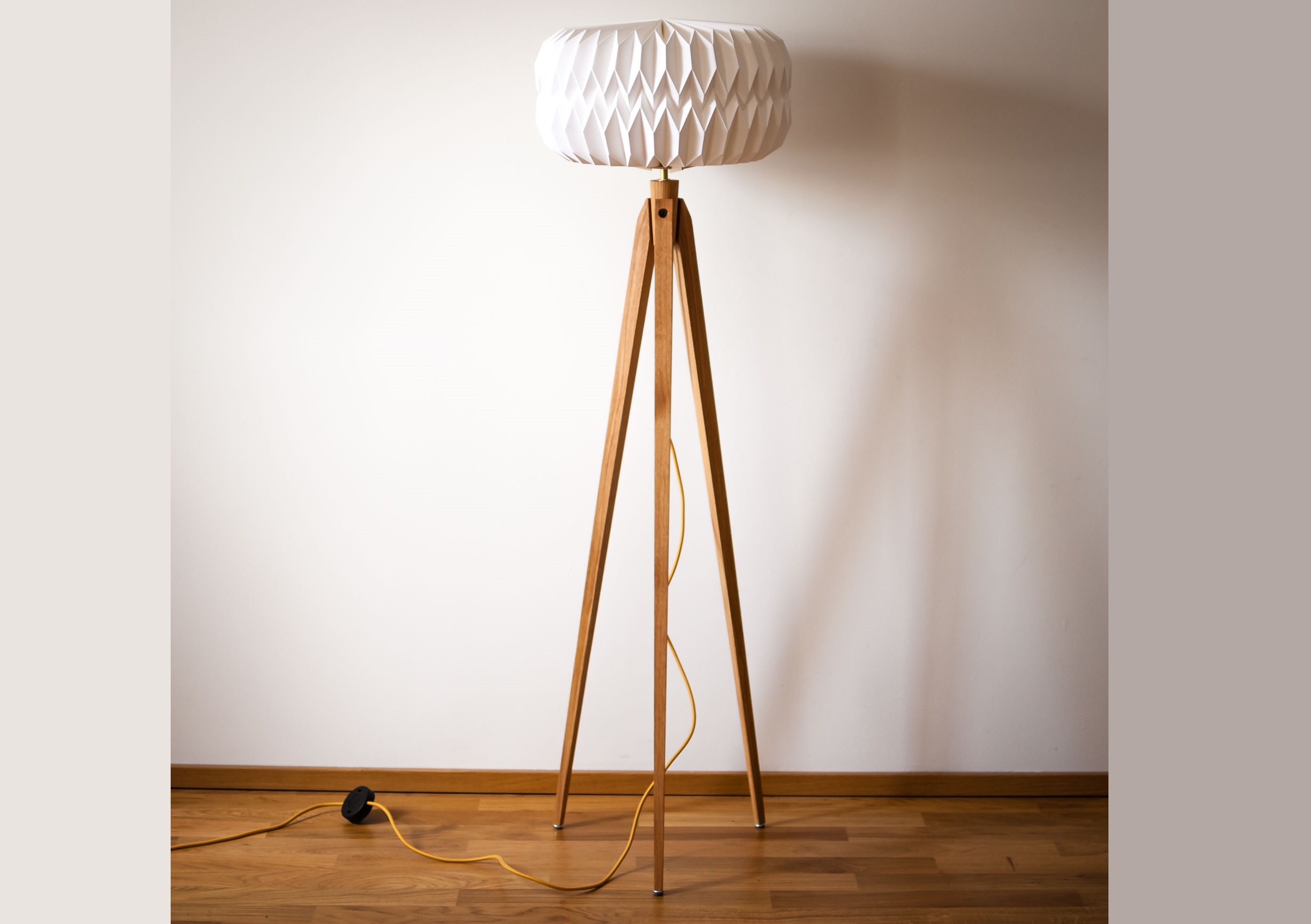 Tripod Floor Lamp Tripod Retro 60-70 Design Origami - Etsy