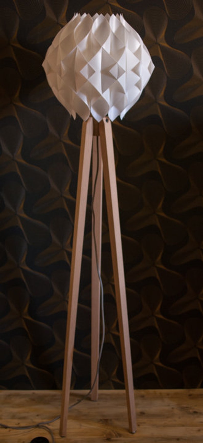 Tripod Stehlampe Dreibein Retro 60 70iger Design Origami | Etsy