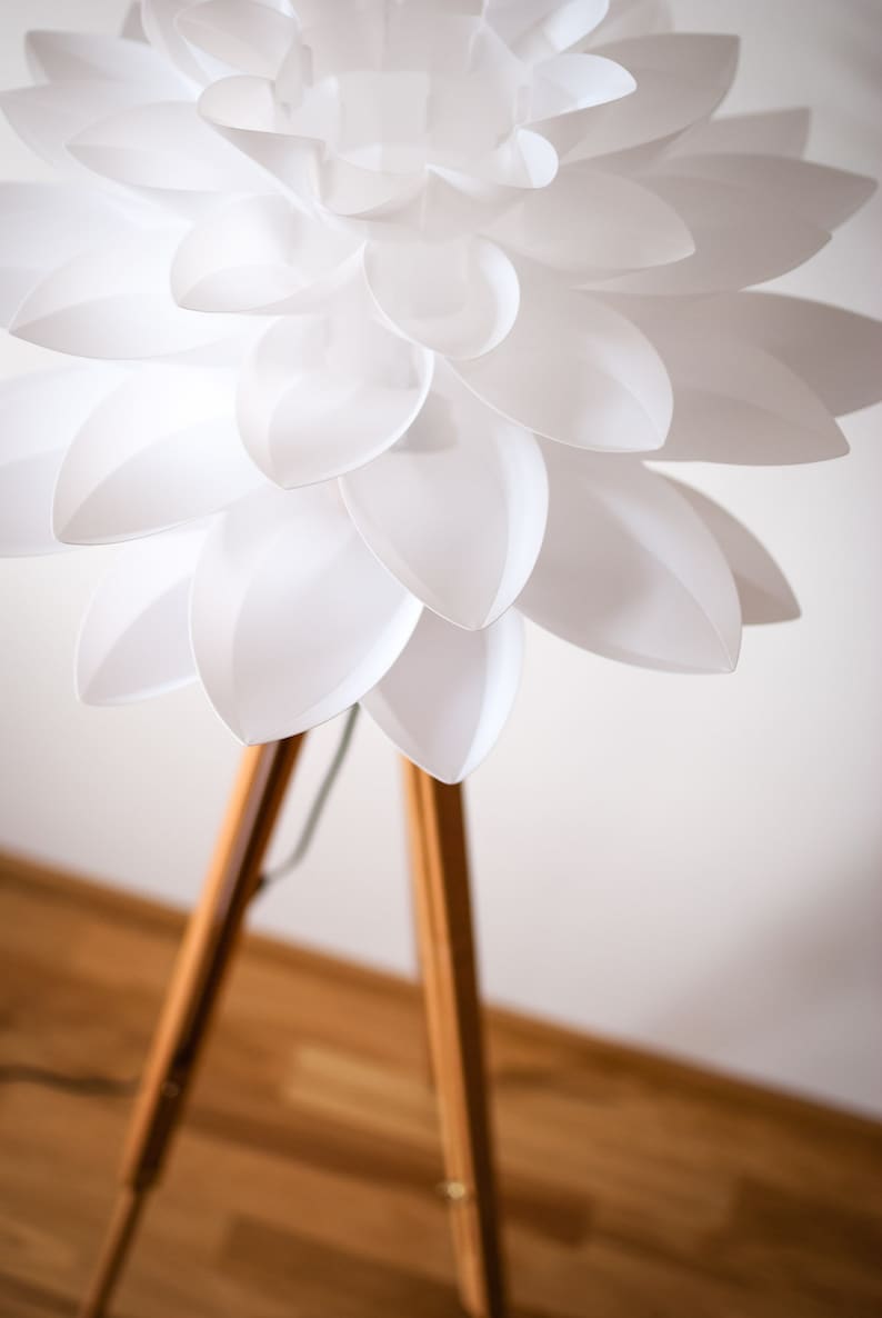 Tripod Floor Lamp Tripod Retro 60 70s Design flower image 5