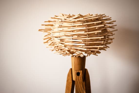 rattan tripod floor lamp