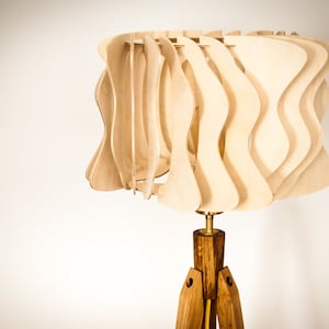 Tripod Floor Lamp Tripod Retro 60s-70s Design Wood Floor Lamp Wood