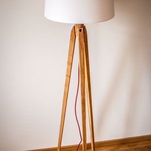 Tripod Floor Lamp Tripod Retro 60-70 Design mid century cylinder retro white image 2