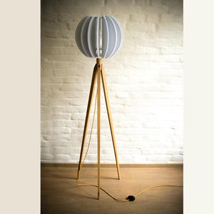 Tripod Floor Lamp Tripod Retro 60s-70s Design Wood Floor Lamp Wood