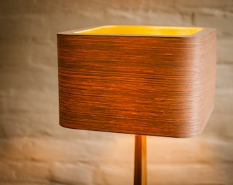 Floor Lamp Retro 60-70 Design mid century cylinder retro veneer wood