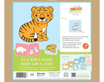 Memory "Baby Animals" to colour with 40 cards