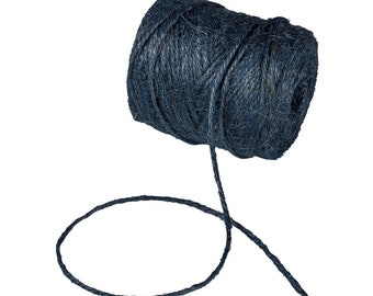 0,10 EUR/meter jutetouw donkerblauw, effen, 100 g, ca. 50 m, jutekoord, decoratief koord