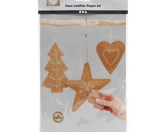 Christmas craft kit leather paper