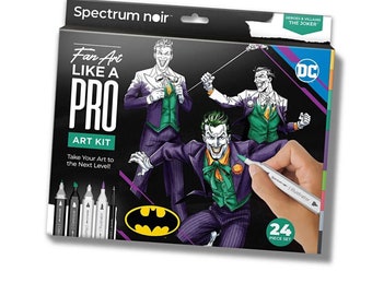 Illustration Set Pro Fan Art - The Joker, inkl. Marker, Liner, Vorlagen