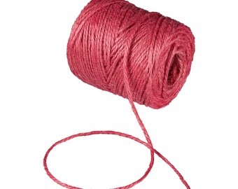 0,09 EUR/m Jutegarn Paradise Pink, einfarbig, 100 g, ca. 50 m, Juteschnur, Dekoschnur