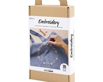 Ensemble créatif de broderie, sac de courses, ensemble de bricolage avec sac en tissu