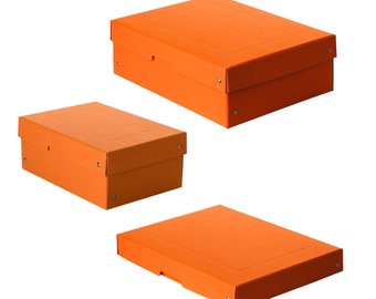 Falken Box Pastel Oranje, DIN A4 of DIN A5, geschenkdoos met deksel, fotodoos