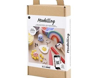 Kit de modelage créatif pour débutant, avec pâte à soie, cordons, yeux, stylo à modeler