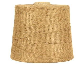 0,04 EUR/m Jutegarn, helles Gold, 1 kg, ca. 500 m Juteschnur, 100% Jute, auf Pappspule