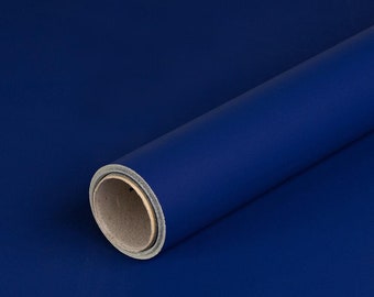 1,40 EUR/metro papel de regalo azul y plateado impreso por ambas caras, liso, 0,7 x 10 m