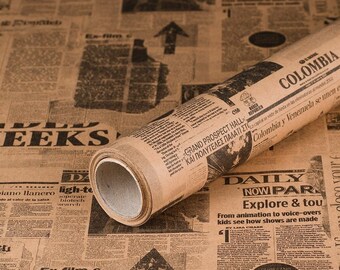 Gift wrapping paper Newspaper, kraft paper, smooth, roll 0.70 x 10 m