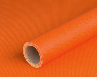 Wrapping paper 2 colors yellow-orange, 0,8 x 10 m, kraft paper roll 1,35 EUR/m)